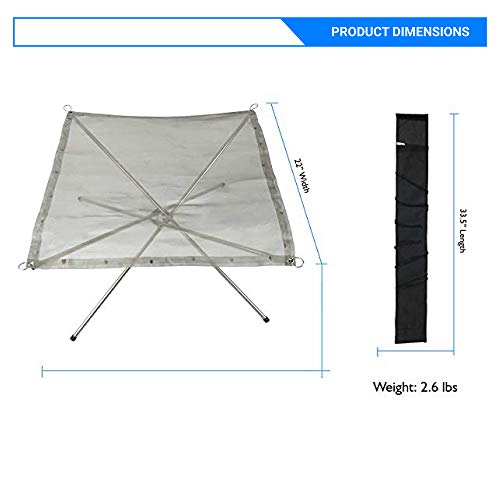 Rootless Portable Outdoor Firepit- Collapsible Steel Mesh Fireplace- Large Size #TOP3