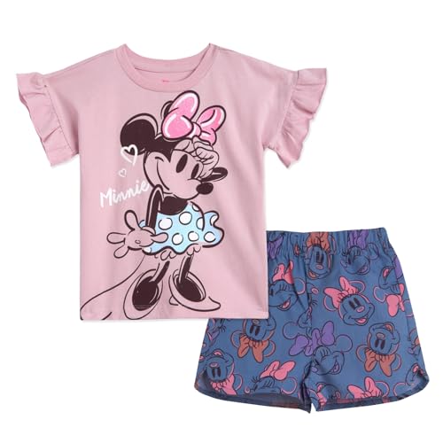 Image of Disney Mickey Mouse & Friends Girls' 2-Piece T-Shirt and Shorts Set for Baby & Kids