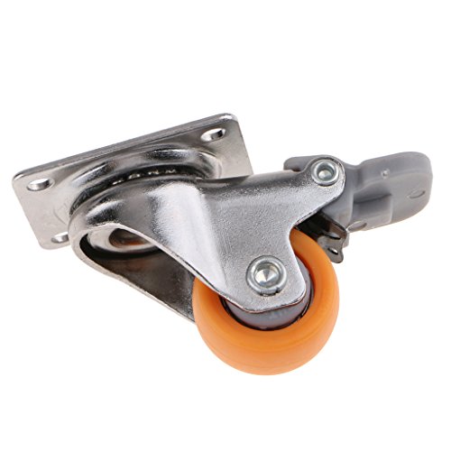 Almencla 5 peças rodas de nylon 13 kg rodas giratórias industriais móveis 2,54 cm