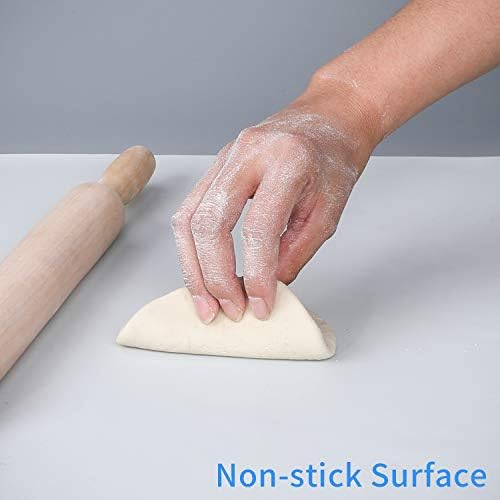 LONGFITE 24''x20'' (60x50cm) Extra Large Silicone Pastry Baking Mat, Multipurpose Table Countertop Protector Placemats Nonstick, Nonskid and Heat Resistant (Extra Large Grey)