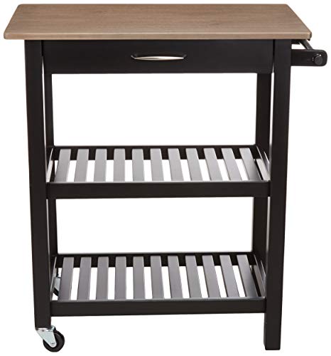 Amazon-Basics-2-shelves-Kitchen-Island-Cart-with-Storage-Solid-Wood-Top-and-Wheels-354-x-18-x-365-inches-Gray-wash-and-Black Amazon Basics 2 shelves Kitchen Island Cart with Storage Solid Wood Top and Wheels 354 x 18 x 365 inches Gray wash and Black