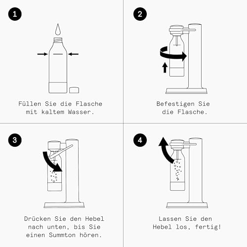 Aarke 2er-Pack PET-Flaschen für Wassersprudler Carbonator 3, BPA-frei mit Details in Edelstahl, 1000ml
