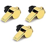 Giveet Metal Whistle with Lanyard, Stainless Steel and Durable, Extra Loud Referee Coach Whistles...