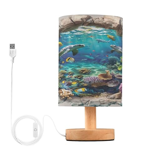 Lámpara de Mesa de Noche 3D con USB multicolor miniatura 1