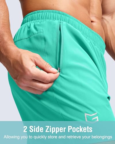 Image of G Gradual Men's Athletic Running Shorts with Zipper Pockets Quick Dry 7 inch / 5 inch / 9 inch Workout Gym Shorts for Basketball Hiking