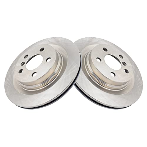 Image of TRQ Rear Ceramic Brake Pad and Rotor Set | For 16-19 BMW X1 18 X2 19-20 X2 sDrive28i 19-20 xDrive28i 17-19 Mini Cooper Clubman John Cooper Works ALL4