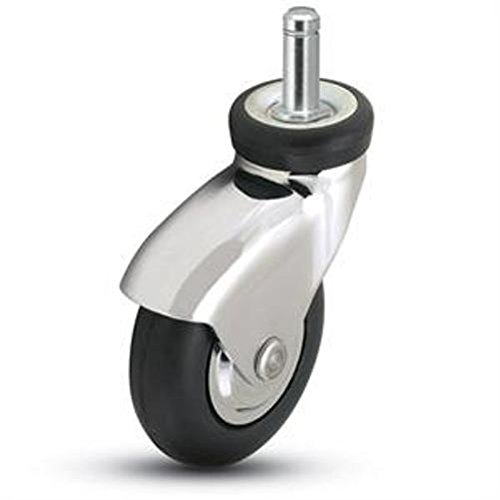 21/2" IV Cart Swivel Grip Ring Caster, Neoprene Rubber, 165 lb