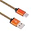 Produktbild wortek USB 3.1 Typ-C Kabel zu USB 2.0 High-Speed Ladekabel Nylon 1 m Orange