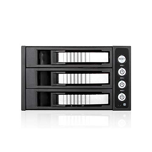 Rack Hot-swap 2x 5.25 a 3x 3.5 2.5" 12Gb/s HDD SSD miniatura 1