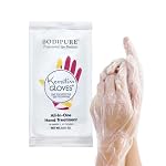 Bodipure All-In-1 Moisturizing Hand Mask, Keratin & Vitamin E Hand Mask for Dry Cracked Hands, Natural Moisturizing Gloves Formula, Strengthen Nails & Repair Hands 12 Pairs - Image 2