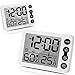 Produktbild Tooltoo Thermometer Hygrometer 2er-Set Temperatur- und Feuchtigkeitsmesser Raumthermometer Wecker mit LCD-Monitor Magnetische Rückseite Wecker für Babyzimmer, Wohnzimmer, Büro, Gewächshausraum