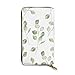 Produktbild JHGFG Aquarell Zweige Eukalyptus Blumenmuster Echtes Leder Geldbörse Lange Damen Geldbörse Handtasche Multi Kartenhalter Organizer Für Frauen Angepasst
