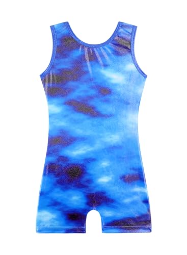HOZIY Girls Gymnastics Leotards for Kids Tumbling Outfits Biketard Sparkle Adorable Pattern