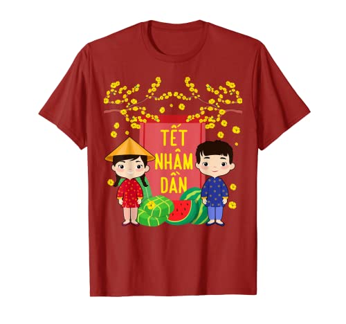 Calendario Vietnamita Lunar | Chuc Mung Nam Moi 2023 Niños Rojo Camiseta