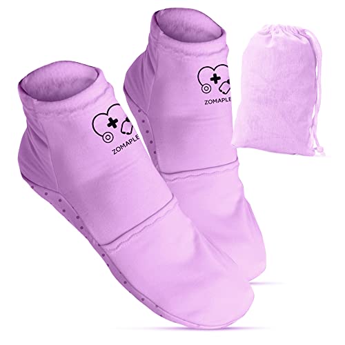 Cold Therapy Socks for Women with Anti-Slip Material- Perfect Ice Pack for Plantar Faciitis, Neuropathy, Chemotherapy, Arthritis, Ankle & Heel Pain Relief - Includes Compression Strap and Storage Bag