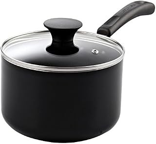 Cook N Home 02524 Nonstick Sauce Pan with Lid, 3-Qt, Black, 3-Quart