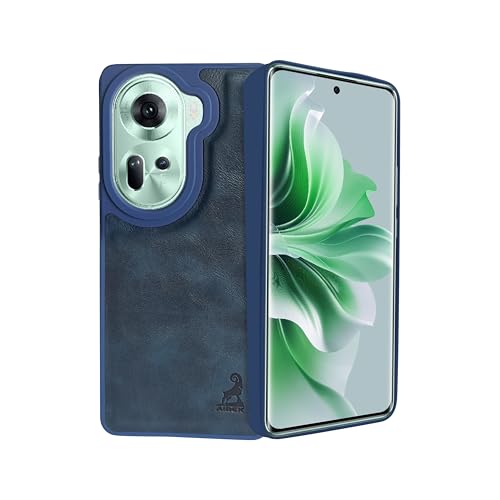 Image of AIBEX Shield Back Cover Case Compatible with Oppo Reno 11 5G Back Cover | Flexible Vegan Leather | Full Camera Protection | Raised Edges | Super Soft-Touch | Bumper Case