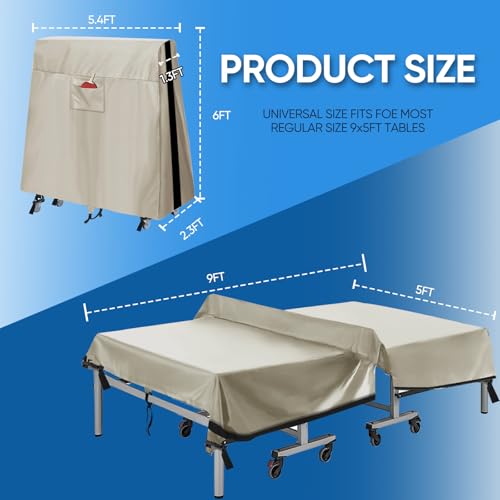 NEVERLAND Ping Pong Table Cover Table Tennis Cover Outdoor Waterproof - image 3