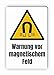 Warnzeichen (W006) Warnung vor magnetischem Feld - Eckiges Warnschild mit Text - Warnschild mit Text - nach DIN EN ISO 7010 Magnet eckig günstig Kaufen-Warnzeichen (W006) Warnung vor magnetischem Feld - Eckiges Warnschild mit Text - Warnschild mit Text - nach DIN EN ISO 7010