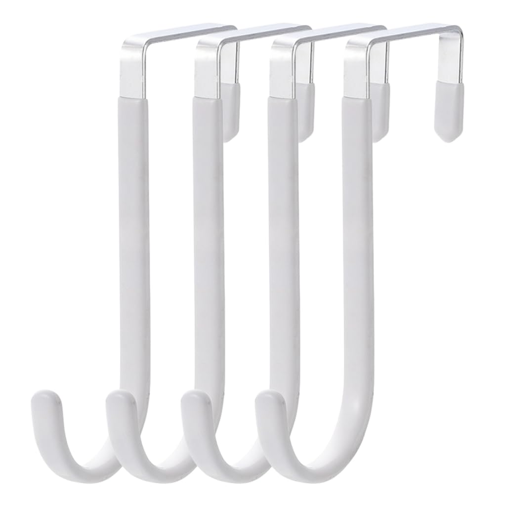 HASTHIP® 4Pcs Sturdy Metal Door Hooks, Over The Door Hooks for Clothes Behind The Door, Drill Free Door Hanging Hooks Suitable for Towel Coat Robe Clothes Rack (White) (B0CZNXKGSX) Amazon Price History, Amazon Price Tracker
