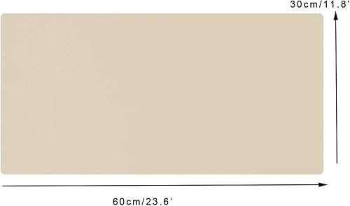 Miniatura 2 de KINGFOM Protector de escritorio para oficina, piel sintética, organizador con cómoda superficie de escritura (23.6 x 11.8 pulgadas, beige)