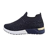 Ital Design Damenschuhe Freizeitschuhe Sneakers Low, TA-218-, Textil, Dunkelblau, Gr. 39