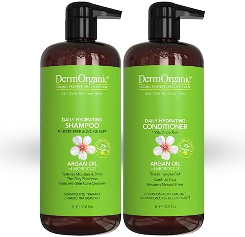 DermOrganic Daily Shampoo and Hydrating Conditioner with Argan Oil Duo Set , 33.8 fl.oz each