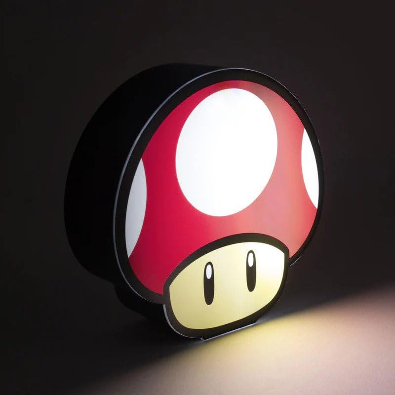Miniatura 3 de Paladone Super Mushroom Box Light - Luz de escritorio con licencia oficial de Super Mario, regalo de colección para fanáticos de Mario Bros, 5.9 in,
