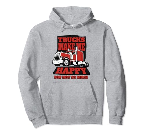 Los camiones me hacen feliz Trucker Legends Truckie Truck Driver Sudadera con Capucha
