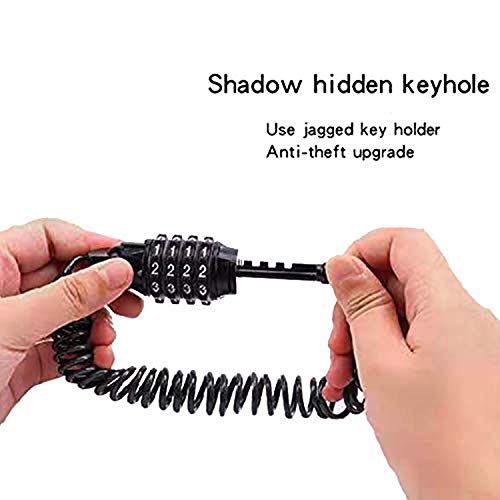 Emoly Bike Lock Cable, 5.9 Ft Portable Mini Bicycle Lock Security 4 Digit Resettable Combination Coiling Cable Lock For Baby Strollers, Suitcases And Laptop Bags #TOP3