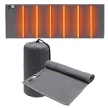 USB Heated Sleeping Bag Liner, Foldable Electric Warming Pad with 6 Heat Zones & 3 Temperature Settings for Camping, Hiking, Winter Outdoor Use