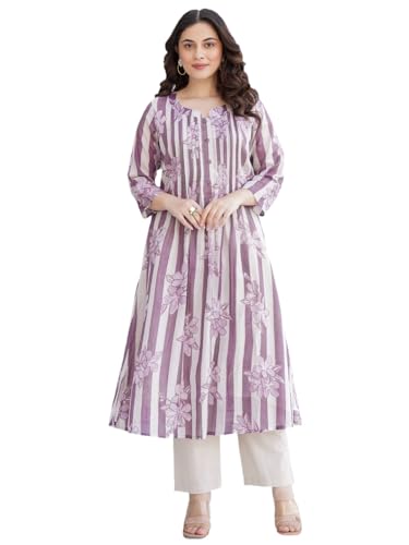 Image of INDO ERA Women's Cotton Ethnic Co-Ord Set | Kurta Pant Set | Stylish Cotton Suit Set for Women,10126 | Cord Set For Women Cotton |