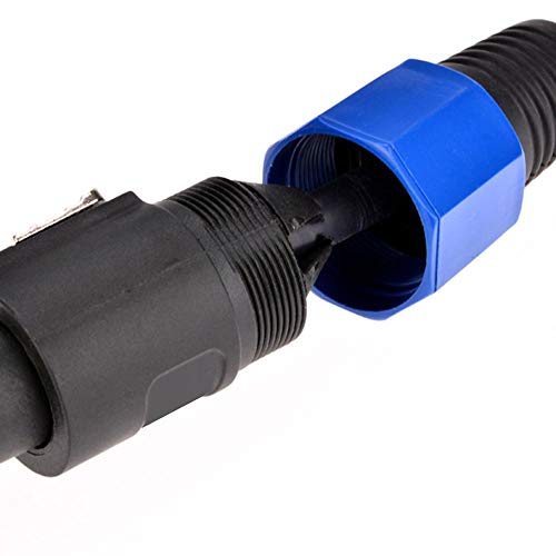 2pack 50 ft male speakon to speakon cables professional 12 guage awg audio cord dj speaker cable wire with twist lock - 2 conductor