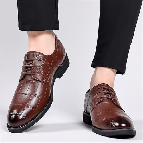 Men's Lace up Derby Shoes Spring Business Dress Shoes Casual Breathable Slip Leather Fashion Office Work Shoes3