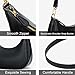 KKXIU Shoulder Bag for Women Small Purse Cute Clutch Hobo Handbag Trendy Crescent Bag-Black