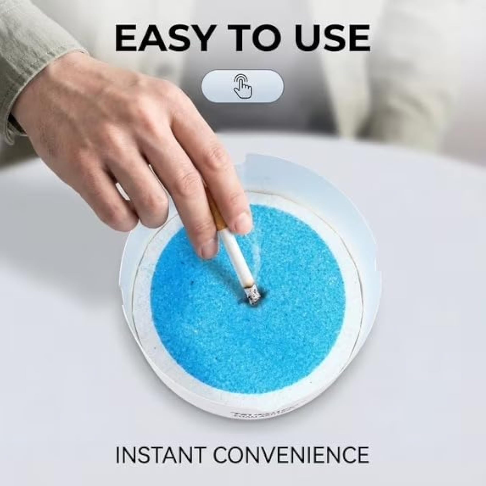 Disposable Gel Ashtray for Car & Travel