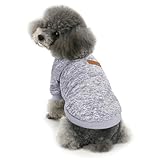 Idepet Pet Dog Classic Sweater, Fleece Coat for Small,Medium,Large Dog,Warm Pet Dog Cat Clothes,Soft Puppy Customes 2 Color (XS, Grey)