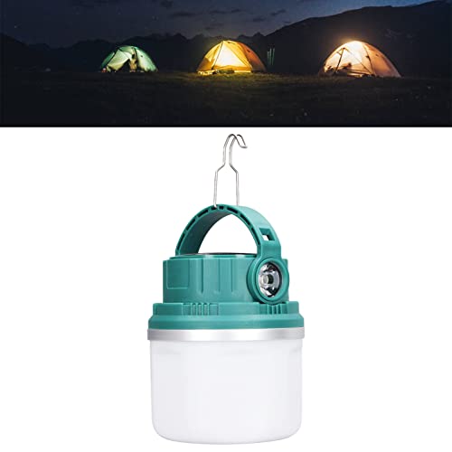 led solar light bulb, solar bulb 6 gears dual modes for camping(green)