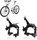 Bike Brakes, Road Bike V Shape Mechanical Dual-Pivot Brake Set Repair Parts Accessory (1 Pair)