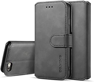 UEEBAI Case for iPhone 7 Plus iPhone 8 Plus, Luxury PU Leather Case Vintage Wallet Flip Cover TPU Inner Shell [Card Slots] [Magnetic Closure] Stand Function Folio Shockproof Full Protection - Blue