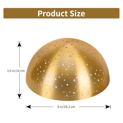 Clip On Lamp Shade,Metal Dome Shaped Light Bulb Cover,8" Diameter 4" Height - image 2