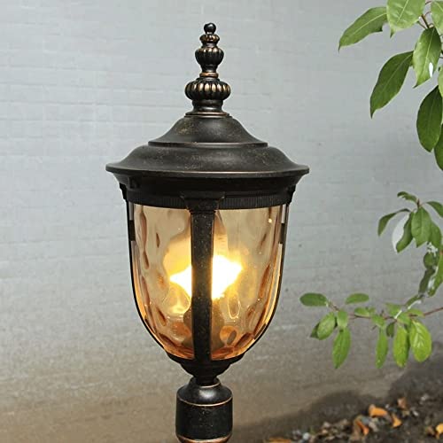 Farol de Exterior E27 con cristal protector y diseño de pie moderno 5