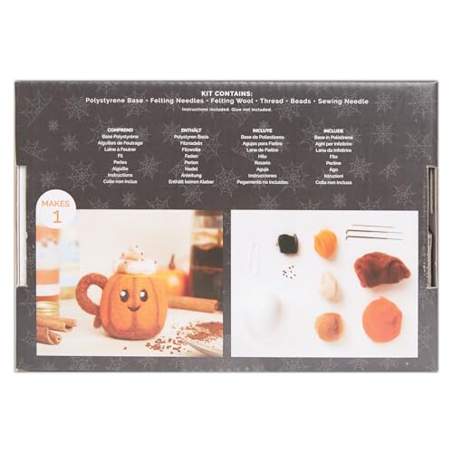 Simply Make Needle Felting Kit Halloween Autumn Latte, Including Wool, Needles, Tools - Image 2