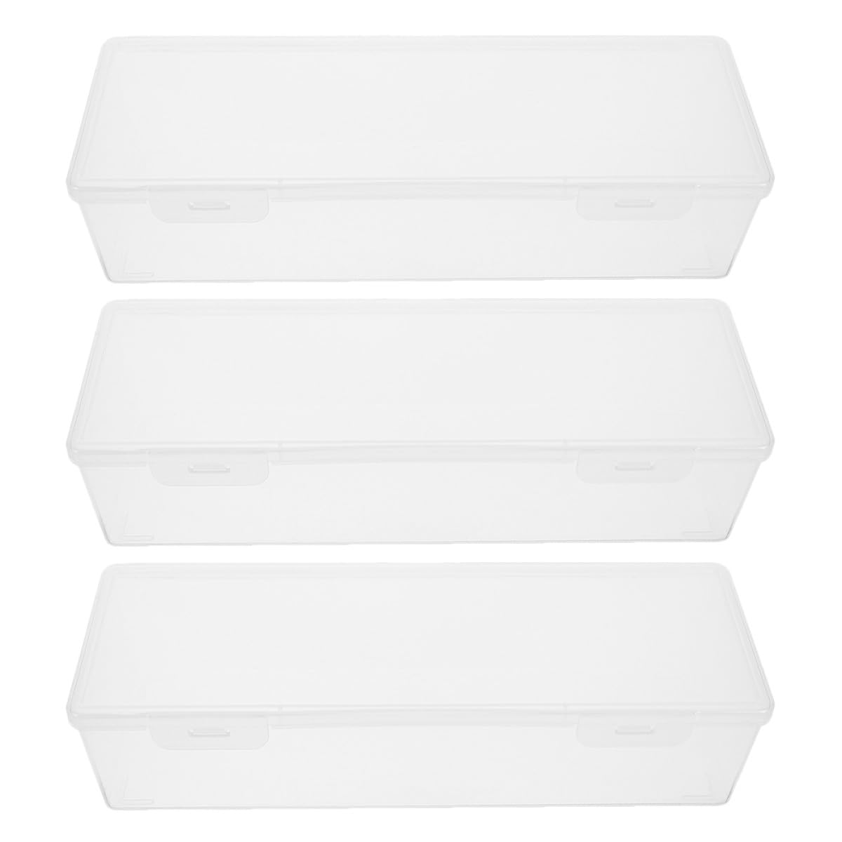 Genérico Cajas de Conservación para Refrigerador 3 Piezas Tapa Sellada Contenedores Rectangulares para Pasta Pan y Frutas Caja para Mantener Frescura y Organizar Alimentos en Cocina