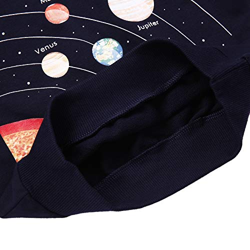 Image of Akyzic Boys Sweatshirts Cotton Long Sleeve Crewneck Pullover Toddler Kids Winter Warm Shirt Sweater Tops 3t-8t
