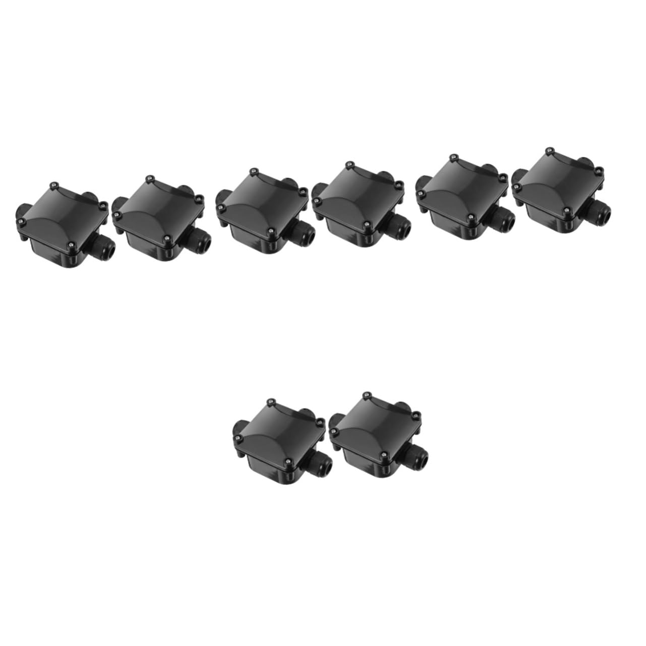 Alipis Caja De Conexiones Impermeable Multi Cajas Impermeables Para Exteriores Conectores Eléctricos De Alambre Impermeables Conector De Cable A Prueba De Agua Negro 2 Piezas X 4