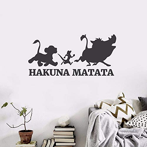 Hakuna Matata Sticker Mural Le roi Lion Vie Stickers Muraux Chambre Des Enfants Encourager Vinyle Affiche De Papier Peint Sticker Décor À La Maison Cover