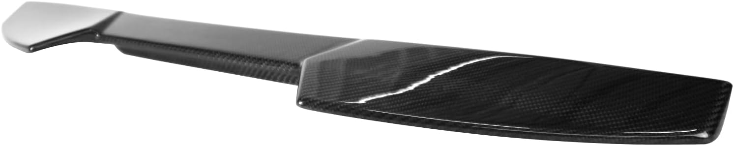 FREEMOTOR802 Real Carbon Fiber Rear Window Roof Spoiler Fits 2016-2021 Honda Civic X 10th Generation 4-Door Sedan, V Style Rear Roof Window Lip Spoiler Wing Roofline Visor Trim