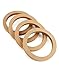 QWORK Wooden Speaker Spacer Rings, 4 Pcs 6.5