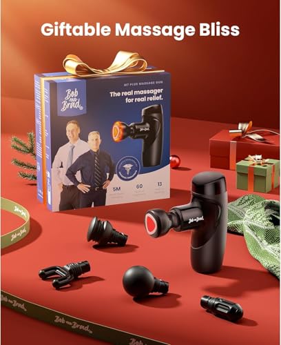 Image of BOB AND BRAD M7 Plus Mini Massage Gun with Heat, FSA Eligible & HSA Approved Deep Tissue Percussion Massager for Back & Neck Stiffness - Portable, Quiet, Ultra-Lightweight